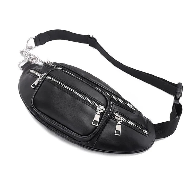 

waterproof fashion big capacity cross body waist bag fanny pack waist bag designer belt bag, Black