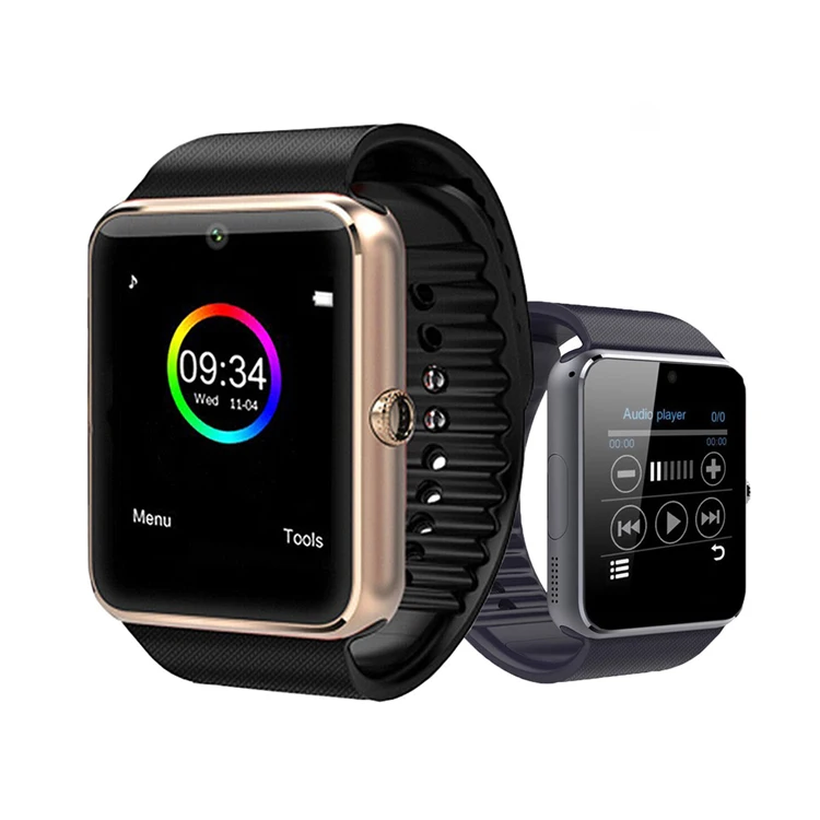 

high quality factory price GT08 smart watch new sport waterproof gt08 smartwatch, Black, white, sliver