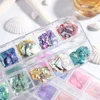 12 Colors/Box Shell Crushed Stones Gravel Flakes 3D Beauty Colorful Nail Art Shell Paillette
