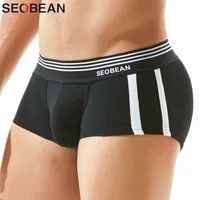 

Wholesale Sexy Gay Men Underwear Boxer Cotton Solid Men Panties U Convex Pouch Low Waist Boxers Shorts Homme