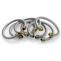 

China Jewelry Wholesale Stainless Steel Cable Adjustable Luxury Bracelets