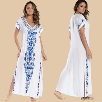 embroidered beach dress