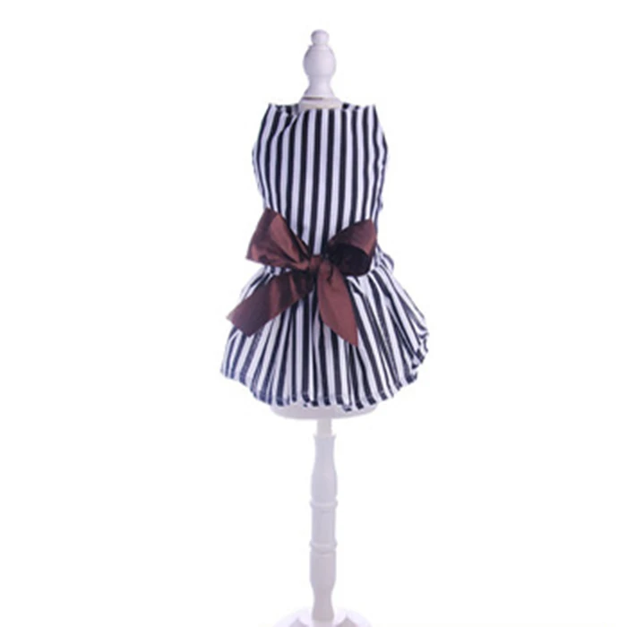 

RL74 new spring and summer lady dress stripe dog clothes