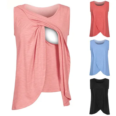 Ecowalson 2019 autumn seven-point sleeves large size maternity clothes breastfeeding clothes