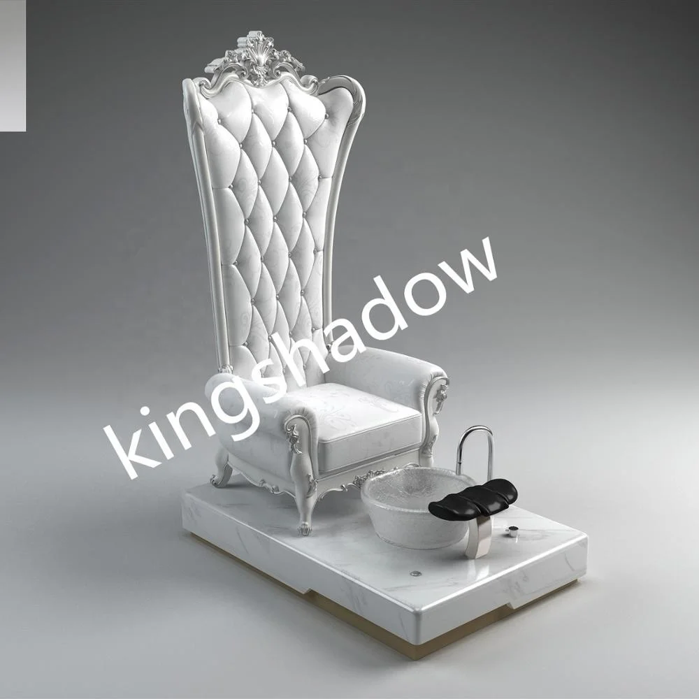King Throne Crystal Bowl Pedicure Chair Electric Foot Spa Luxury