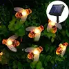 30 LED Bee shaped String Light Outdoor Waterproof Solar LED String Light for Garden Yard decorative