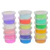 18 Crystal colorful slime cups foam balls fruit slices activities DIY slime