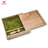 Custom Personalized Carved Walnut USB Wood Box With Slide Lid