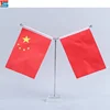 Double designs show transparent crystal base metal connection table flag