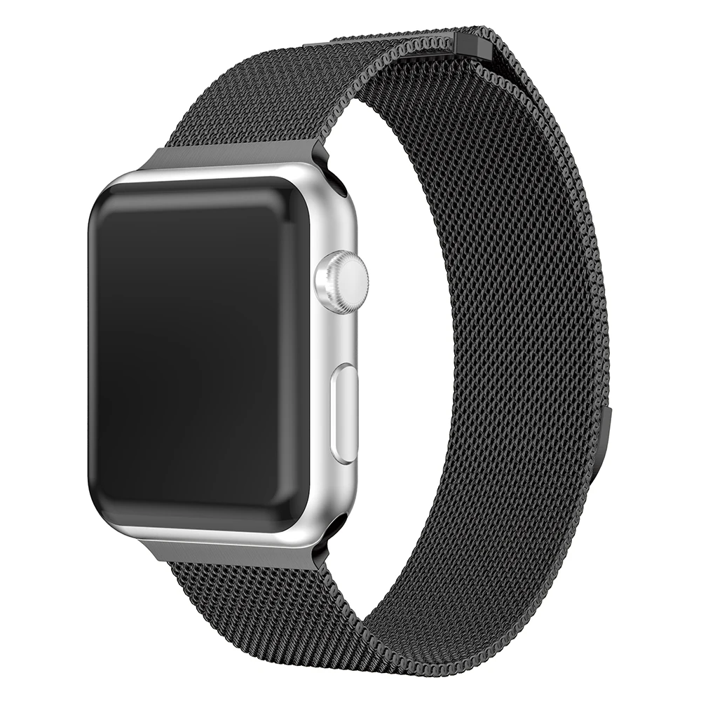 

For Apple Watch Series 4 3 2 1 Milanese Mesh Loop Stainless Steel Magnetic Watch Band, 5 colors