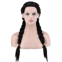 

Synthetic hair long black brown braided big scorpion wig Braids Crochet Braiding Hair cosplay wigs