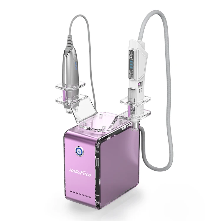 

2In1 Mesotherapy Eye Massage Wrinkle Removal Machine With Needle Free Injection System, Rose golden