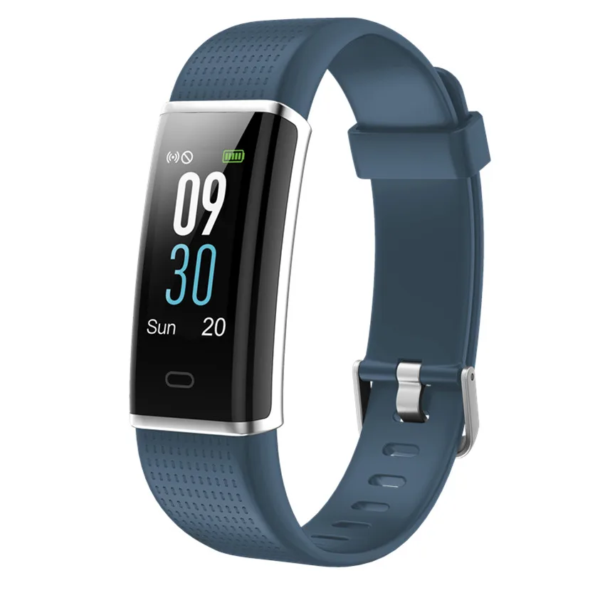 

ID130HR Bluetooth smart bracelet watch for android, Black;blue;cyan;purple