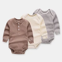 

100% cotton long sleeve baby bodysuit girl boy toddler rompers