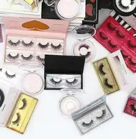 

factory price 3 d mink lashes with custom glitter eyelash packaging box