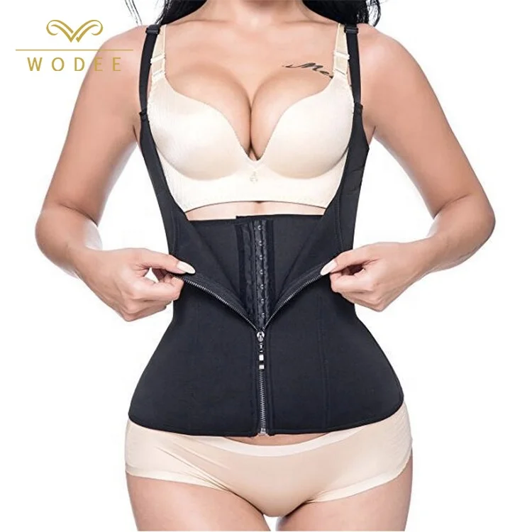 

High compression women neopreno body shaper with zippers hooks, 5 colors