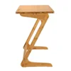 Eco-friendly Z-Shape Tray Retro Desk Bamboo Table Snack Coffee Sofa Table Display Shelf End Table Storage Bamboo Bedside Shelf