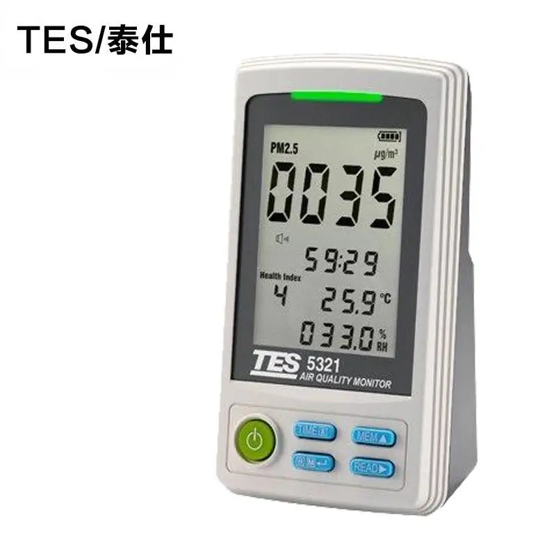 

TES-5321 PM2.5 air quality monitoring meter Formaldehyde test