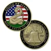 1776 American Flag Liberty Bell United We Stand Don't Tread on Me Bronze Souvenir Challenge Coin