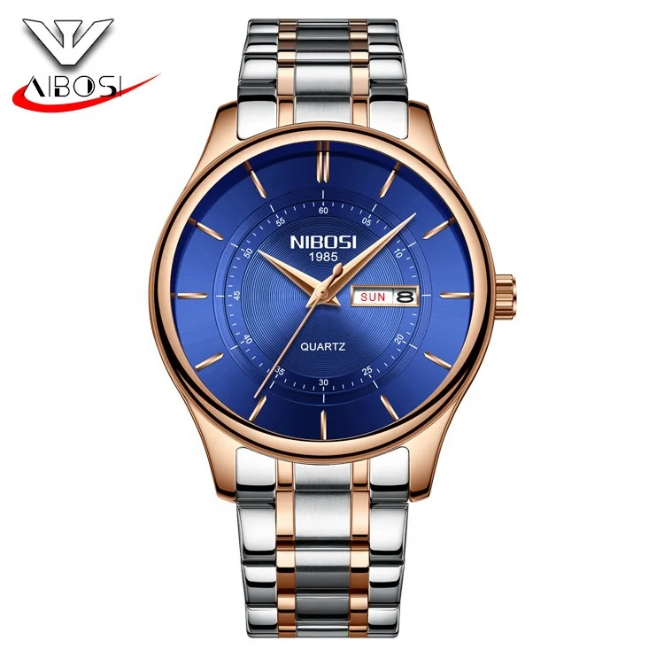 

NIBOSI 2312 watch factory wholesale sun line men's dress watch classic wrist watch stainless steel band dropshipping