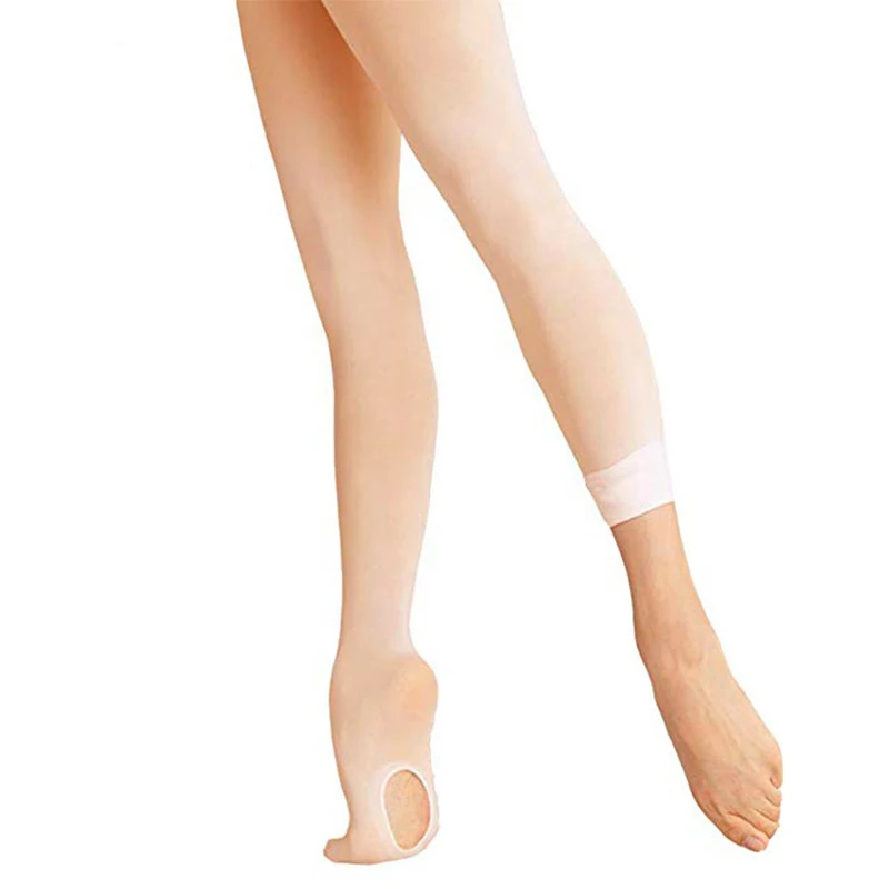 

Medias de baile Free Sample Seamless Nylon Feet Tube Pantyhose Convertible Professional Ballet Tights For Women girls With Holes, 3 colors, customizable