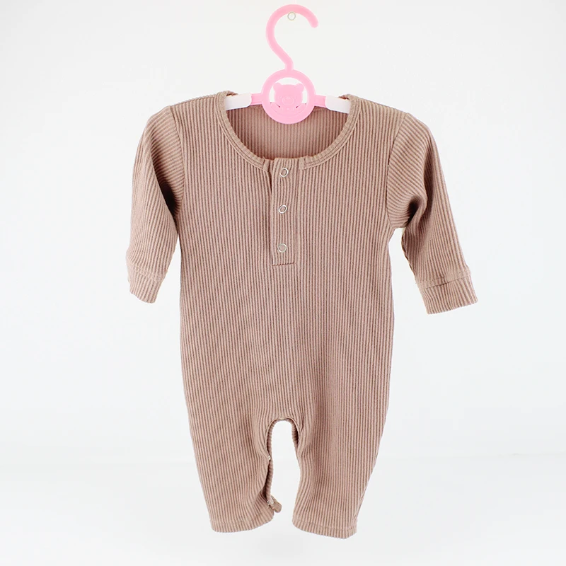 Ribbed Baby Bamboo Clothing Newborn Baby Clothes Cotton Romper Gowns