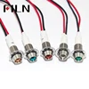 Filn 10mm Concave led indicator light 120v led signal lamp pilot light red green light indicator led 24v indicator lamp