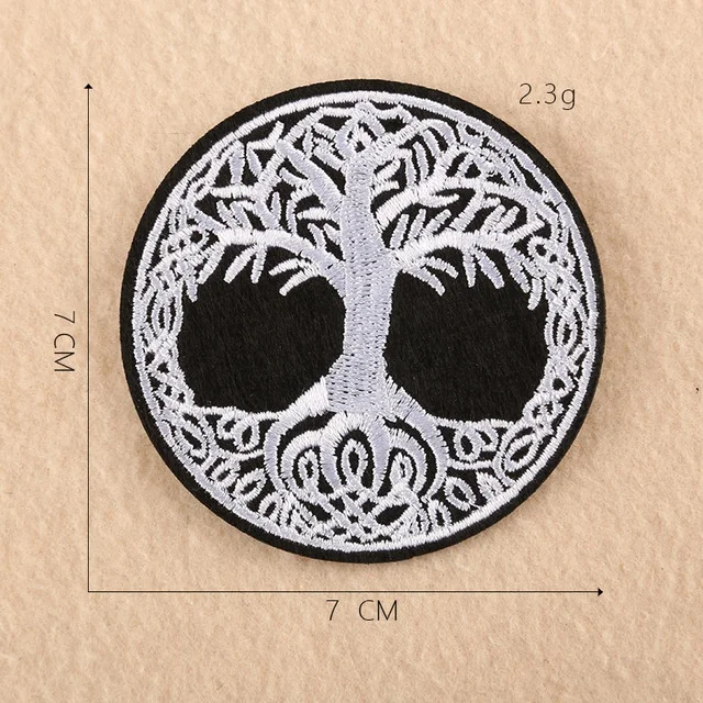 

Yggdrasil the Tree of Life in Norse Patch Embroidered Badge Iron On Sew On Emblem patch applique