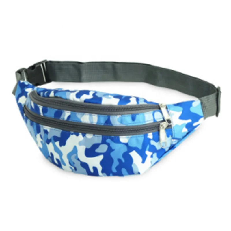 

Holographic Fanny Pack Camo Military Nylon Custom Men Waist Bag, Green,blue,gray