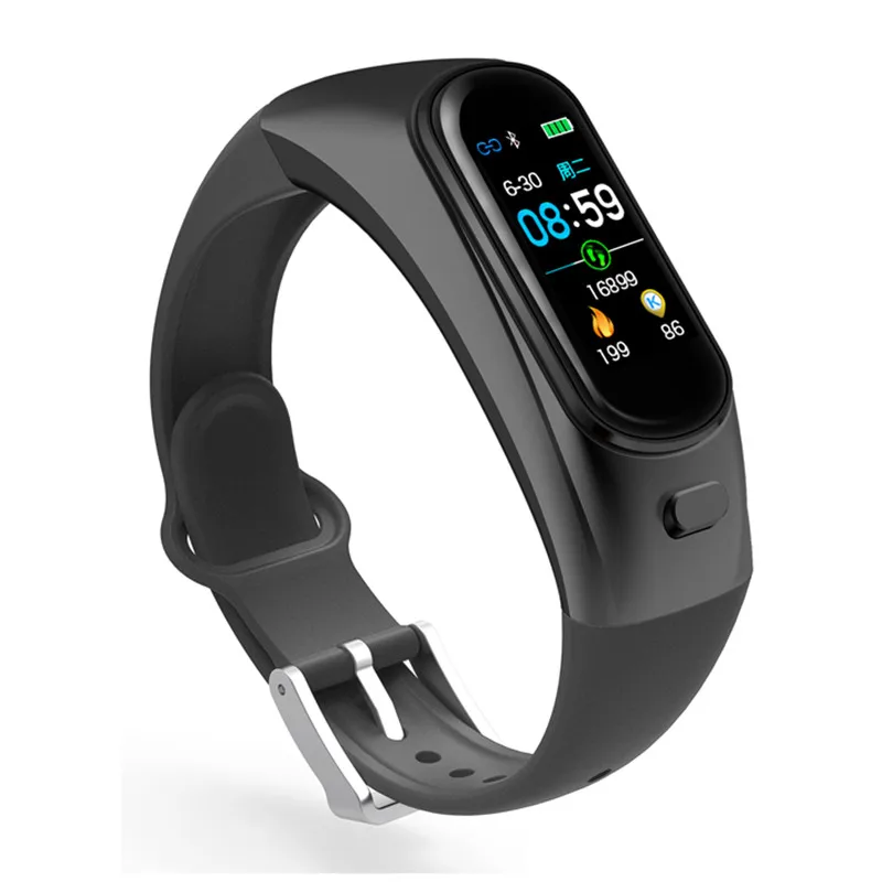

Fashion smart bracelet H109 0.96 inch TFT color screen 160*80 bluetooth earphone fitness tracker