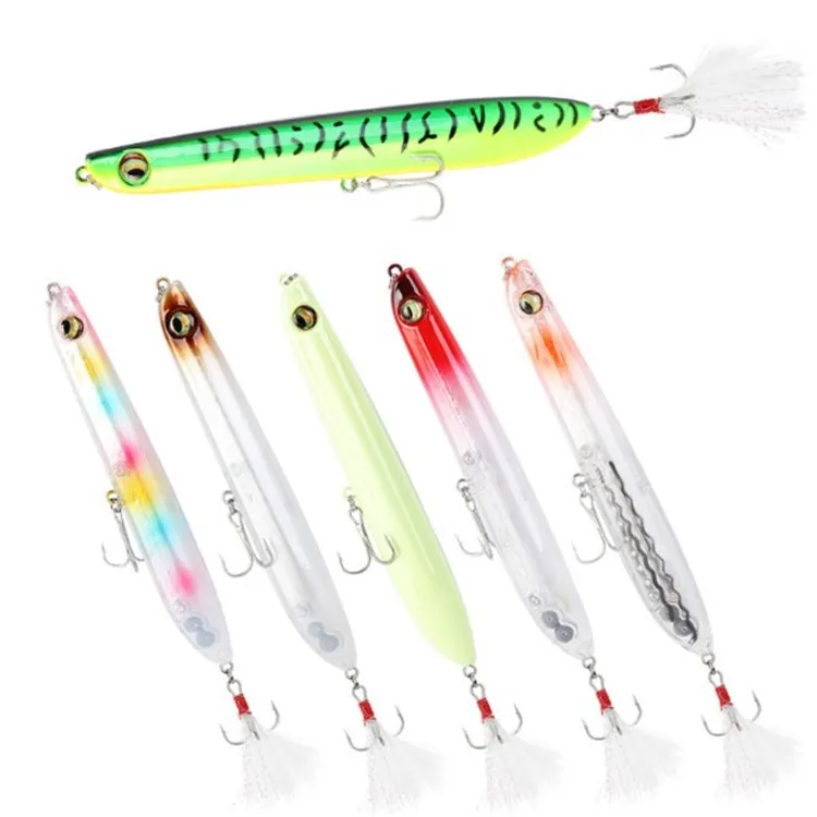 

Wholesale 12.5cm 16g 3D eyes hard plastic pencil bait fishing lure, 6 colors