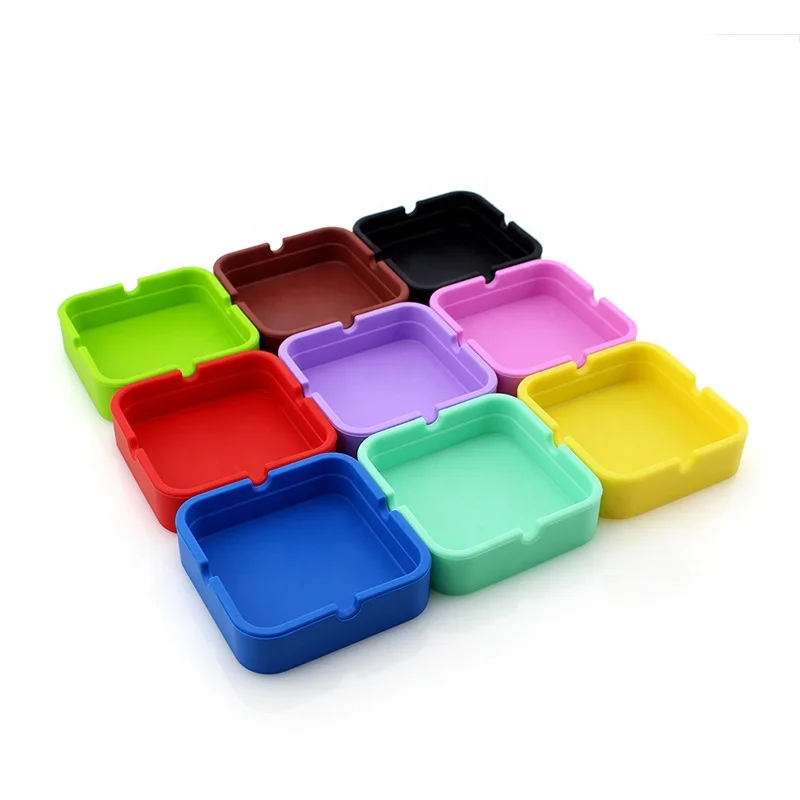 
Custom Logo Printed Eco Friendly Silicone Ashtray For Conference Room 
