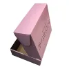 Custom shirt pink packaging tab lock corrugated shipping boxes
