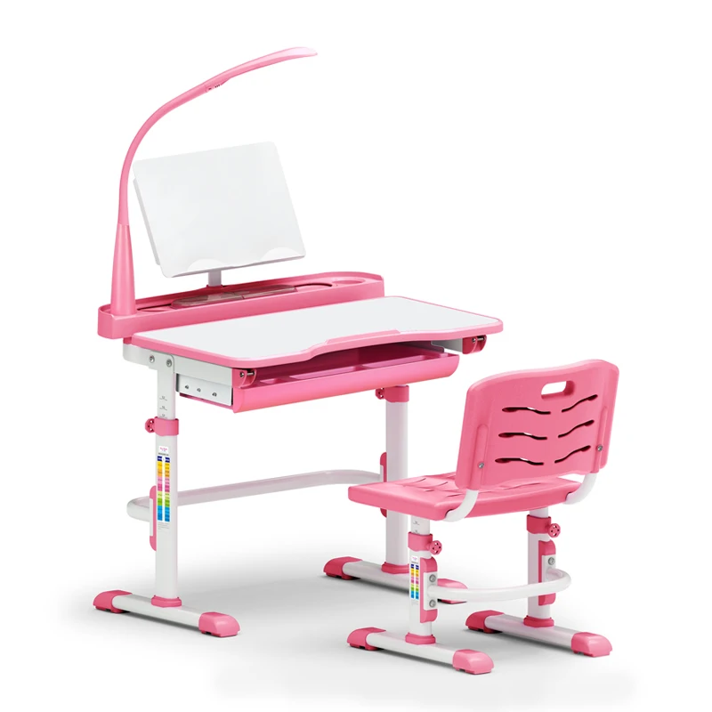 
M8 Small size convient lift kids folding plastic children study table and chair set study desk 