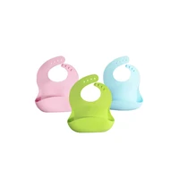 

Waterproof Silicone Baby Bib with Food Catcher Flexible Baby Bibs for Feeding Stain Resistance Easy Clean