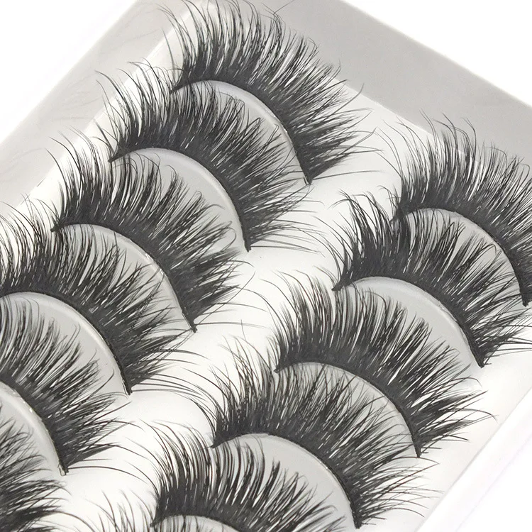 Free shipping 10 pairs/set false eyelashes handmade eyelash artificial fiber thick false eyelashes top fashion