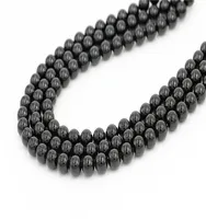 

High Quality Natural Gemstones Round Stone Black Tourmaline Loose Beads For Jewelry Making