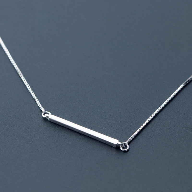 

Wholesale Personalized 925 Sterling Silver Bar Necklace