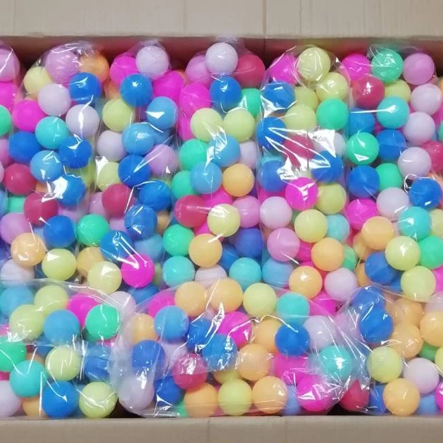 

OEM  Plastic Tennis Table Outdoor Indoor Printed Logo Seamless Pelota de tenis de mesa, Orange