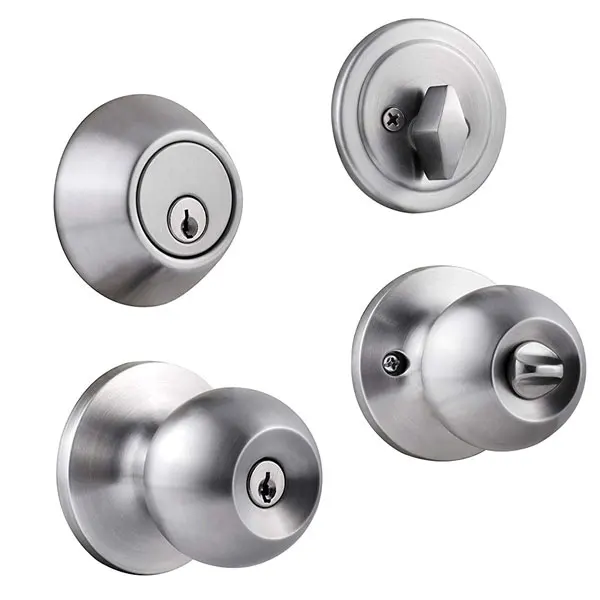 Stainless Steel Door Knob Lock Combo Tubular Entry Entrance Cerradura ...