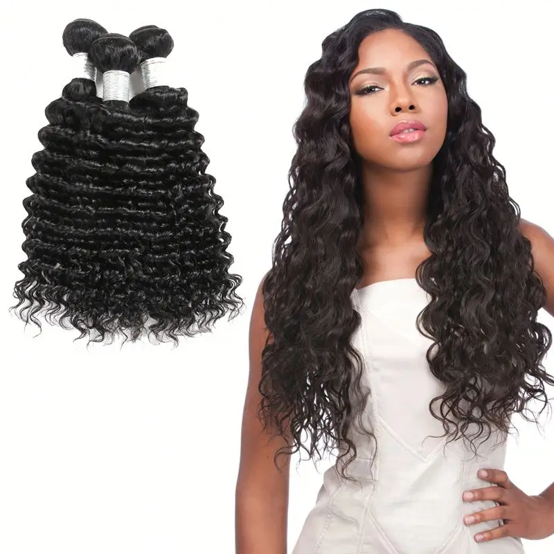 

Cuticle aligned hair loose deep wave hair brazilian hair virgin, 1b natural black