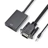 PCER Wholesale VGA to HDMI Cable Adapter with USB 3.5mm AV Cable Male to Female VGA HDMI Converter