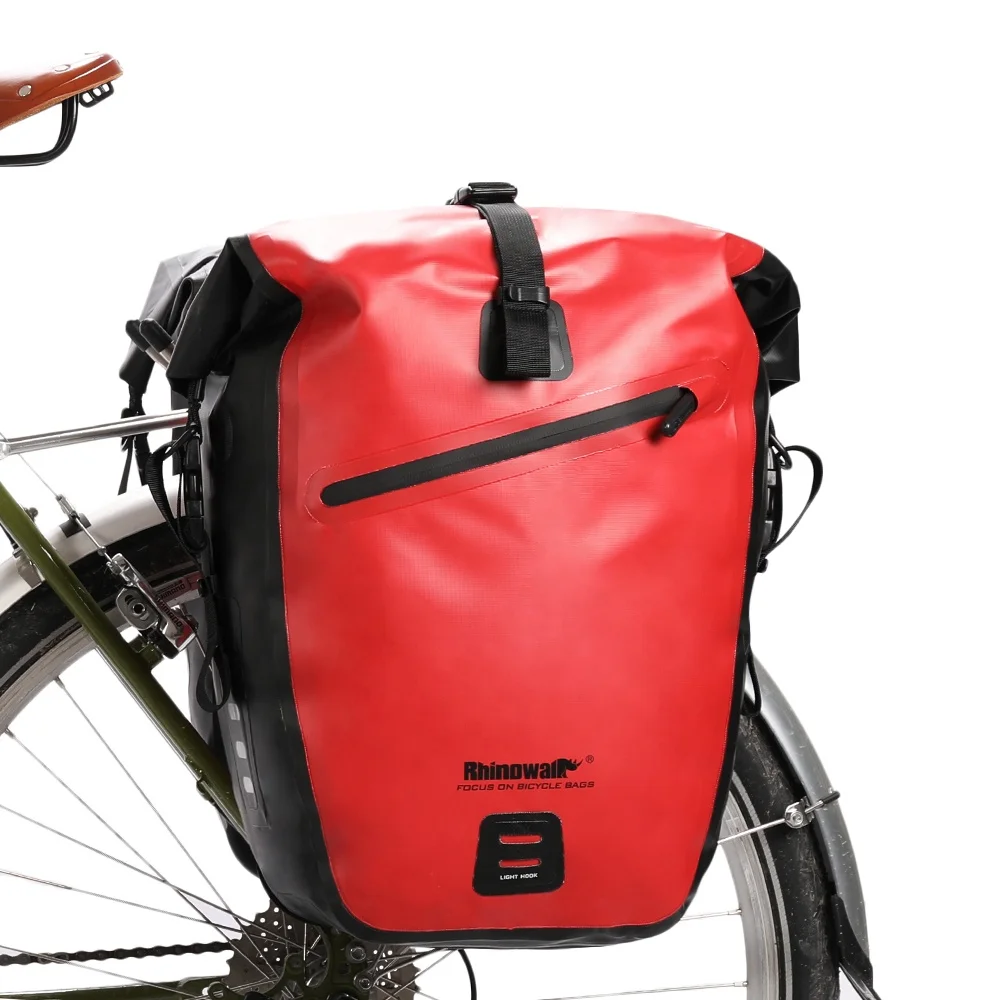 

Rhinowalk 25L waterproof bicycle pannier bag travel backpack pannier bag, Red