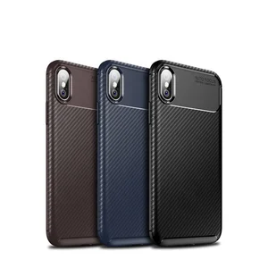 Carbon Fibre TPU Phone Case iPhone 6 7 8 X XS XR Max