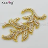 Keering fashion gold beaded rhinestone applique for wedding dress patch WRA-857