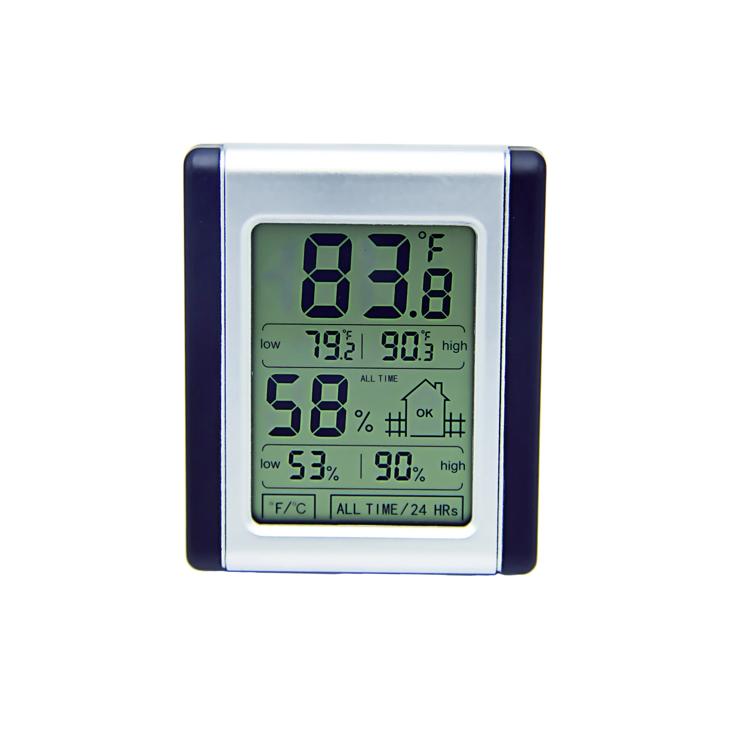 Slimme Ontwerp Digitale Lcd Display Touchscreen Thermometer Hygrometer met Max Min Record Functie