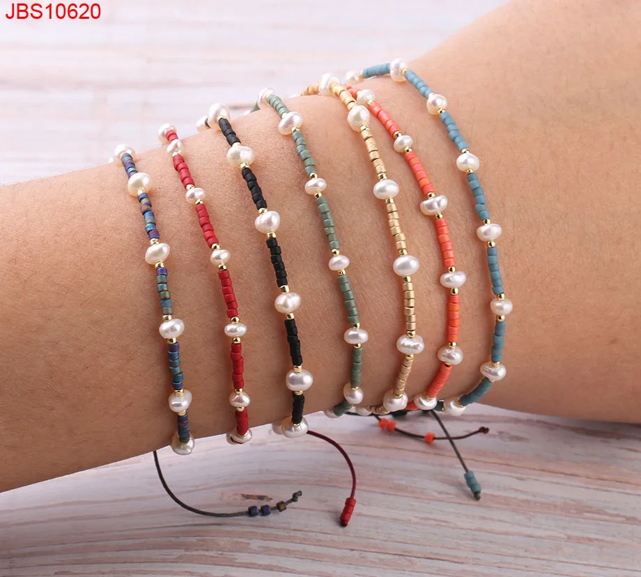 Vintage pearl baroque jewelry for women miyuki gasss beads seed beads bracelet JBS10620