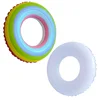 China Factory customized pvc inflatable toy pool float rainbow swim ring