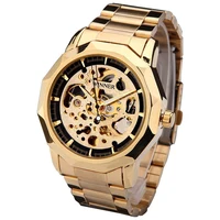 

Winner 199 Gold Luxury Stainless Steel Mechanical Watch OEM Men Sports Analog Military Automatic Mechanical Wrist Watch