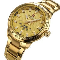 

NAVIFORCE 9090 Brand Quartz Watch Men Sport Watches Men's Black Stainless Steel Calendar 30M Waterproof Clock Wristwatches